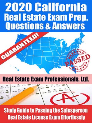 cover image of 2020 California Real Estate Exam Prep Questions, Answers & Explanations